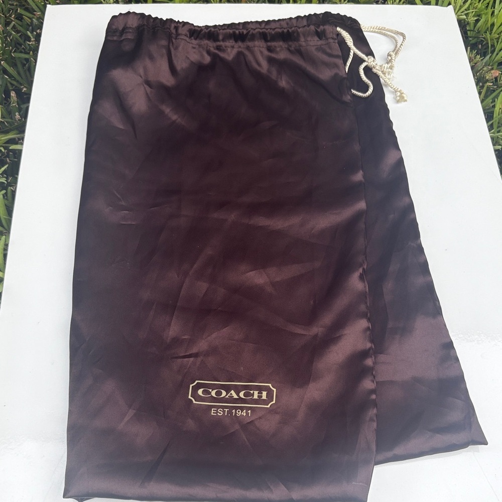 Coach Dark Brown Satin Bag